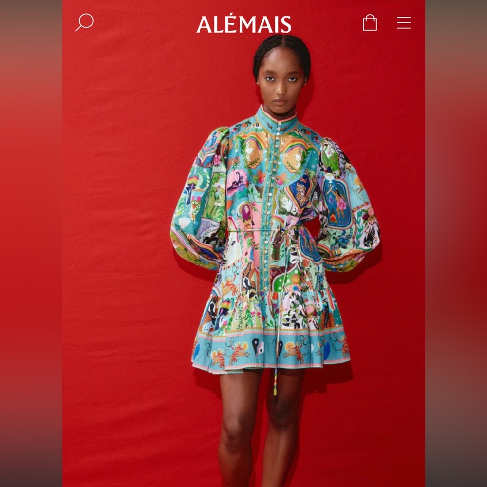 Alemais Evergreen mini dress - size Au6/US2